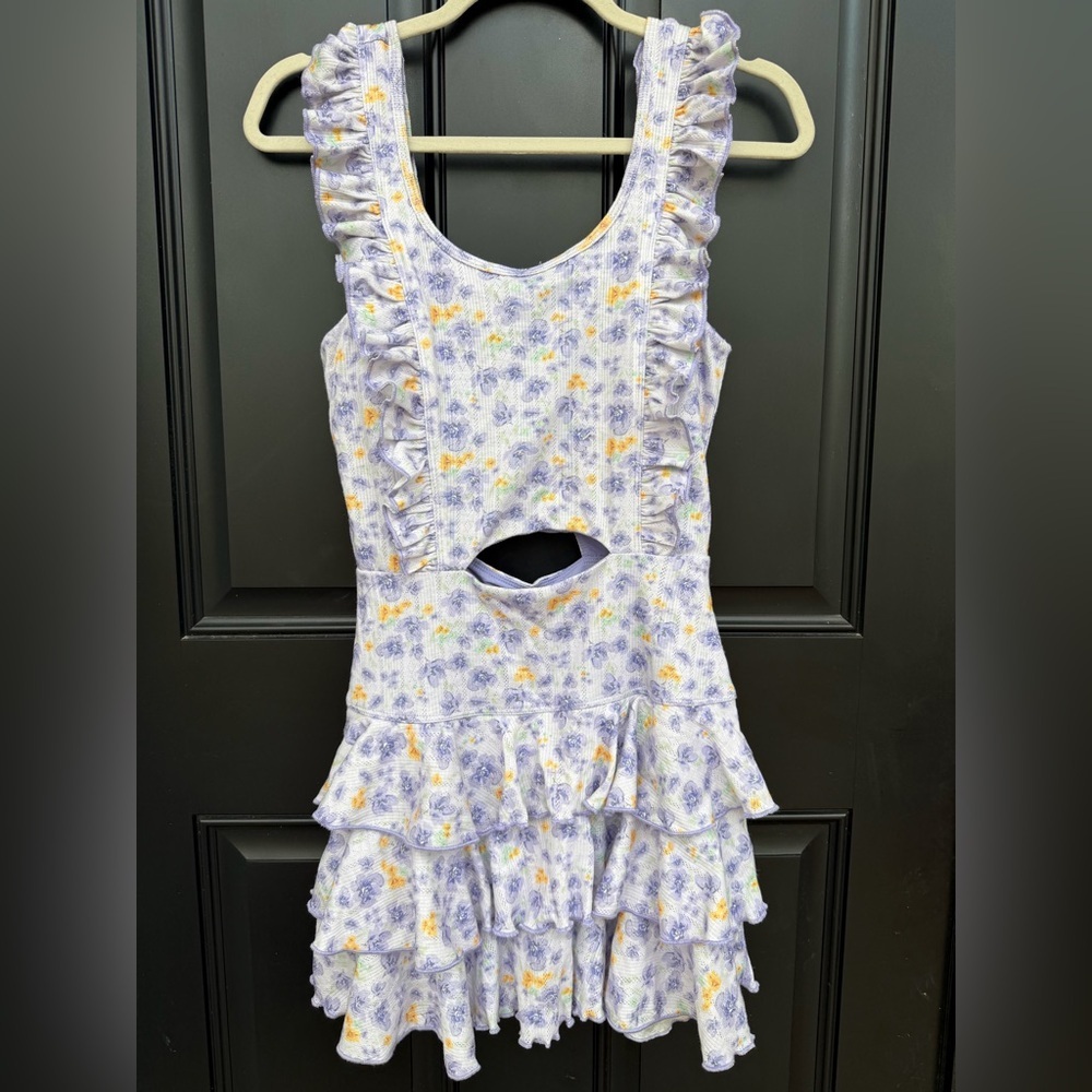 TCEC Romper Lavender and Yellow Floral Romper Women’s Size Small